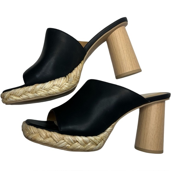 NWOT Dolce Vita Black and Tan Aron Faux Leather Sandals - Picture 6 of 7